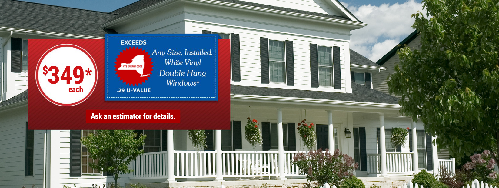 White Vinyl Double Hung Windows